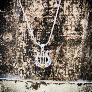 Silver Lyre w/ Stones