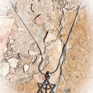 Silver Star of David w/ Cross