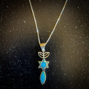 Sterling Silver & Hematite Messianic Seal