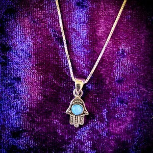 Sterling Silver Opal Hamsa
